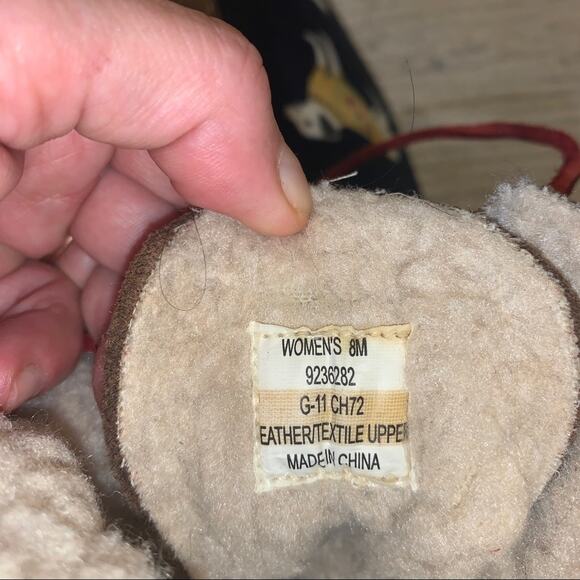 SPERRY HI HEEL SHEARLING MOCCASIN HIKING DUCK BOOTS 8 - Picture 5 of 5